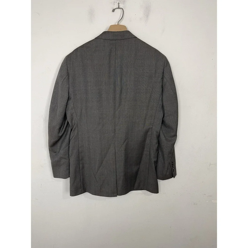 Jos‎ A Bank Mens Suit 40R Jacket & Pants Set Gray Plaid 2 Piece US 33 Waist